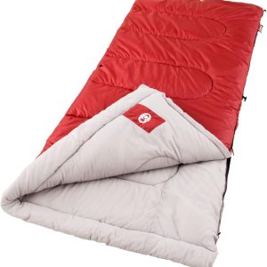 Coleman Palmetto 30⁰F Adult Sleeping Bag, Cool-Weather Sleeping Bag with Snag-Free Zipper & Soft Liner, Machine Washable